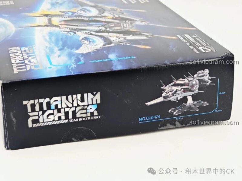 Mặt sau hộp sản phẩm Tàu Chiến Titanium ZHEGAO QJ5474