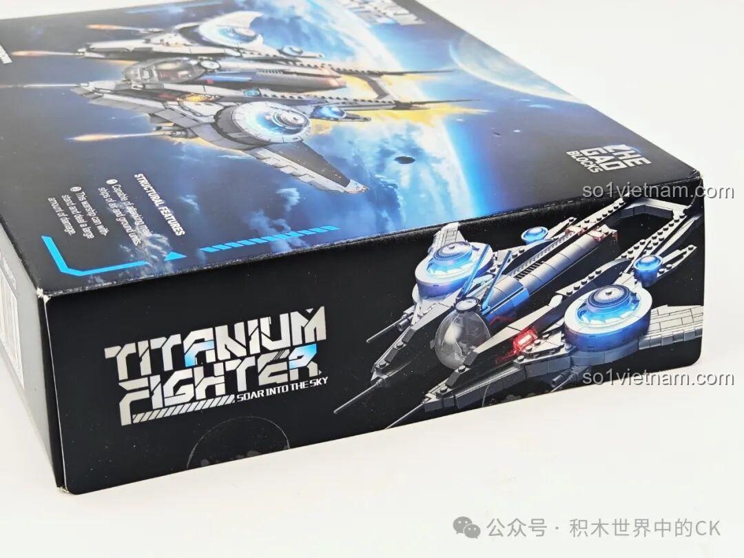 Cạnh hộp sản phẩm Tàu Chiến Titanium ZHEGAO QJ5474