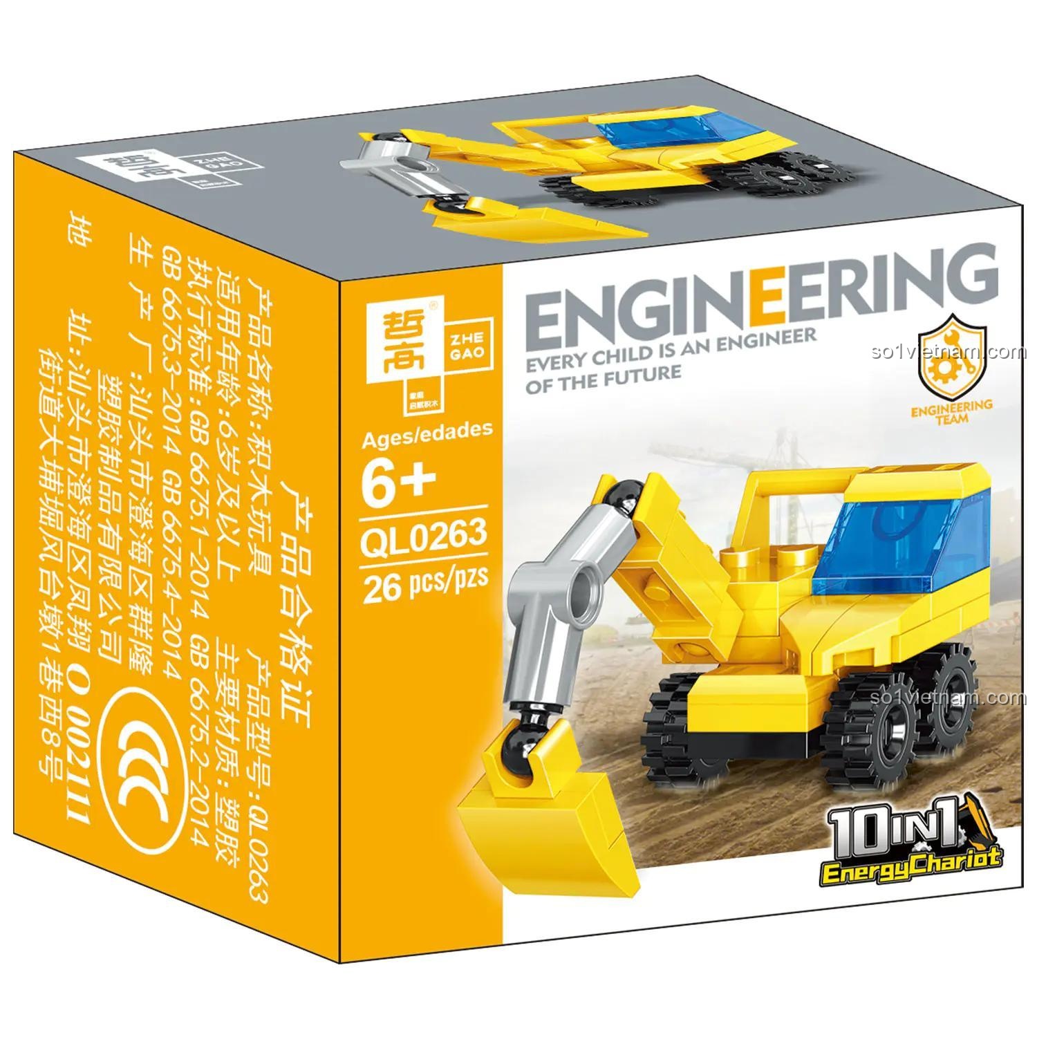 Mô hình xe đào ZHEGAO QL0263