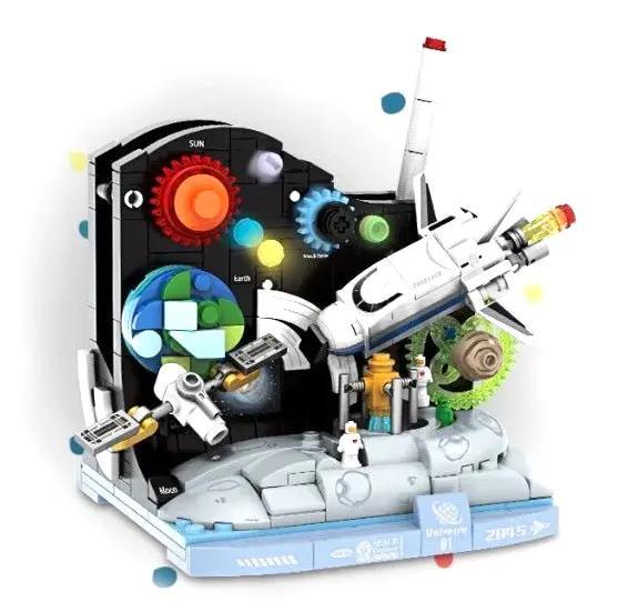 bộ lắp ghép Ống Đựng Bút Vũ Trụ ZHEGAO QL1035, đồ chơi lắp ghép không gian cho bé trai 6 tuổi, mô hình vũ trụ vô tận giá tốt