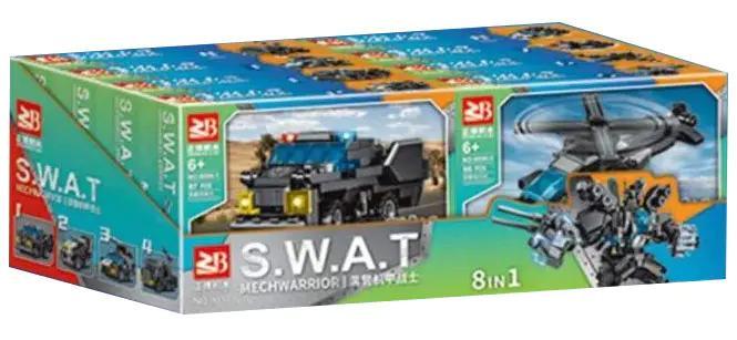 Hộp bộ lắp ghép Chiến Binh Robot SWAT Zhengbo 9098, đồ chơi lắp ráp Robot Biến Hình SWAT giá tốt cho bé trai 6 tuổi