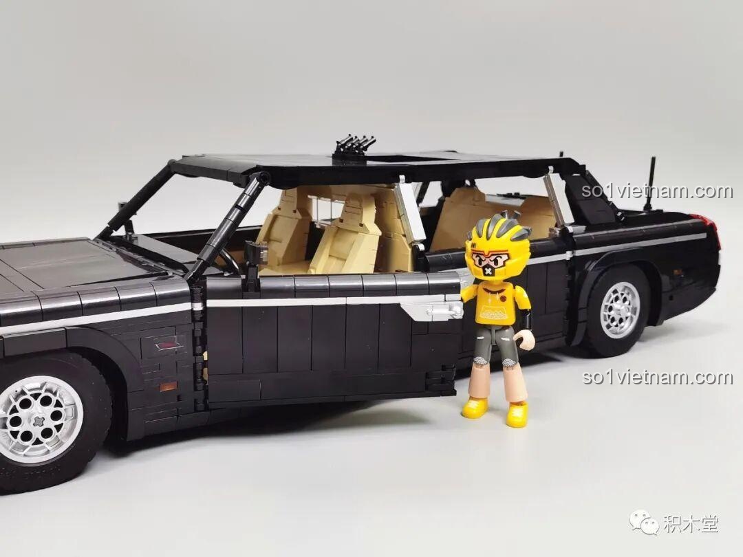 Xe biểu tượng Hồng Kỳ Zhi Meng Shu, Zhi Meng Shu T5043 Xe Lễ Tân Hồng Kỳ, đồ chơi xây dựng Xe Diễu Hành Hồng Kỳ, giá tốt cho con trai 14 tuổi