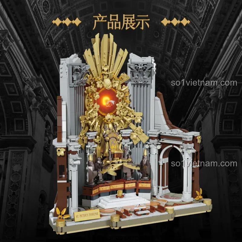 Hình ảnh trưng bày bộ lắp ráp GK202 Ngai vàng Thánh Phêrô, một kiệt tác kiến trúc Vatican lộng lẫy.